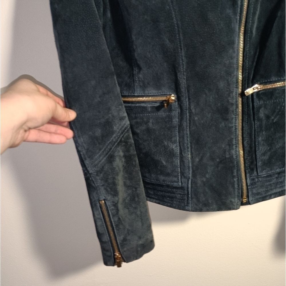 MANGO Suede Moto Coat - Picture 14 of 14